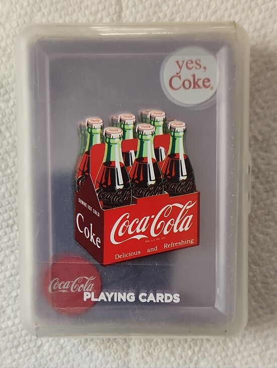 Coca Cola Other - Coca-Cola Clear Playing Cards Classic Red Green White Bottle Pack Artwork